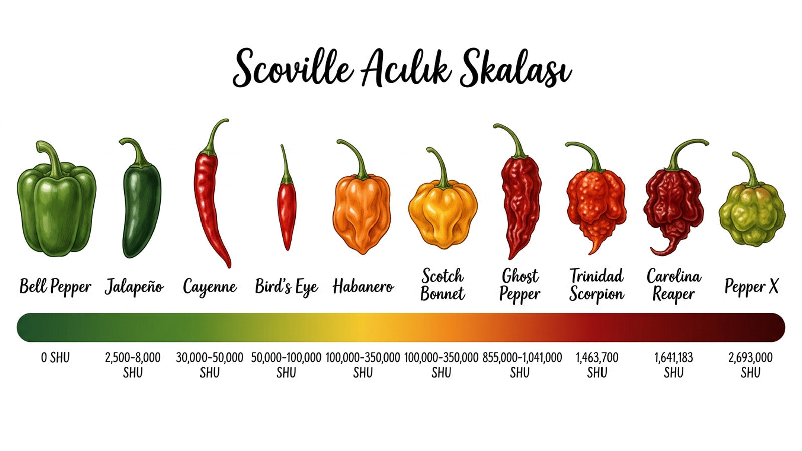 Scoville Skalası Nedir? Acılık Nasıl Ölçülür? Kapsamlı Rehber